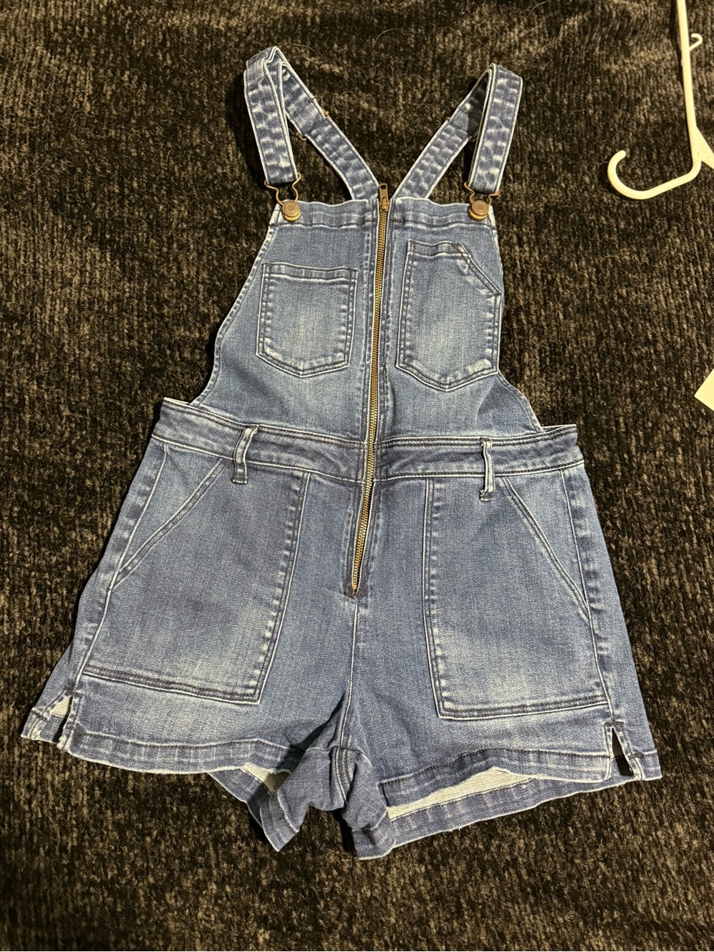American Eagle Outfitters Denim Short Overalls - Blue